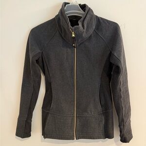 Lululemon Athletica Gray Jacket with Gold Zipper size 6